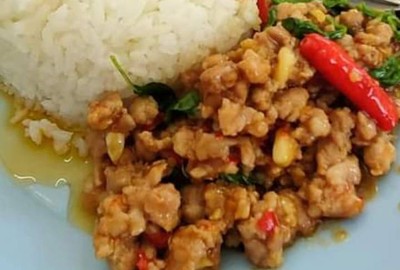 Minced Pork And Basil Rice
