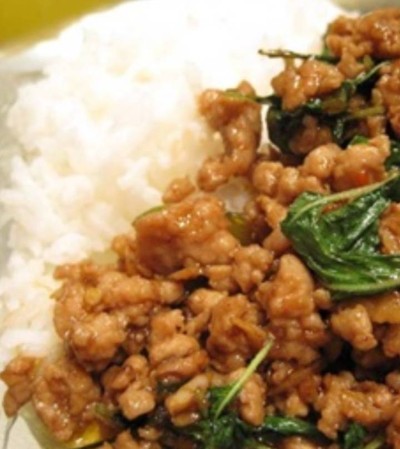 Minced Chicken And Basil Rice