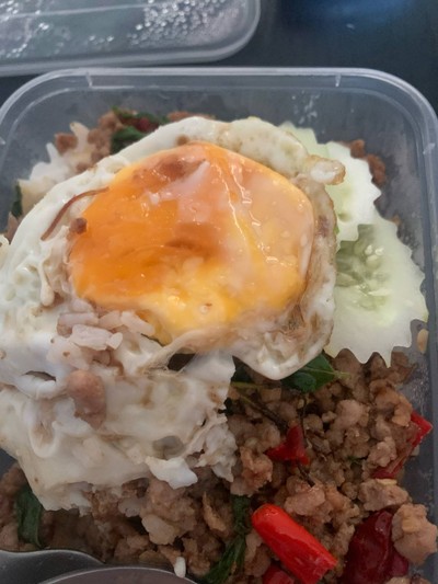 ข้าวกะเพราหมูสับ+ไข่ดาว