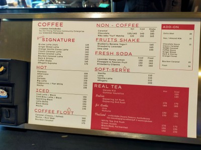 ป้ายราคาหรือสมุดเมนู