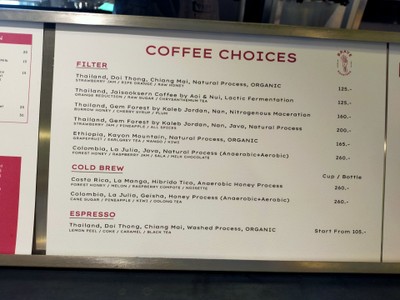 ป้ายราคาหรือสมุดเมนู