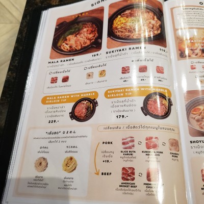 ป้ายราคาหรือสมุดเมนู