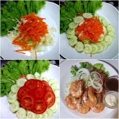 วิธีทำ สลัดกุ้งย่าง วิธีทำ สลัดกุ้งย่าง