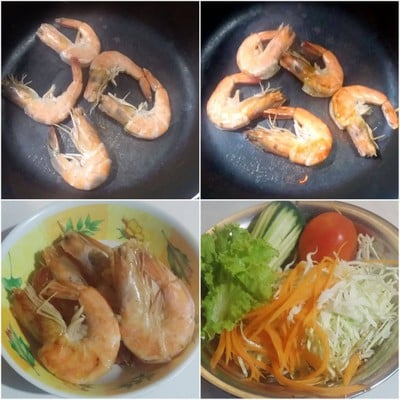 วิธีทำ สลัดกุ้งย่าง วิธีทำ สลัดกุ้งย่าง