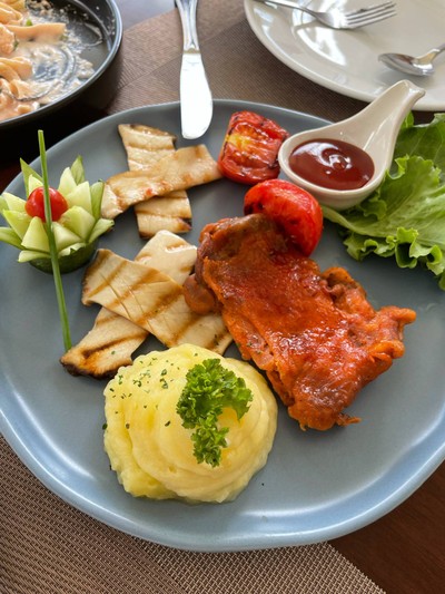 เสต็กไก่สไปซี่