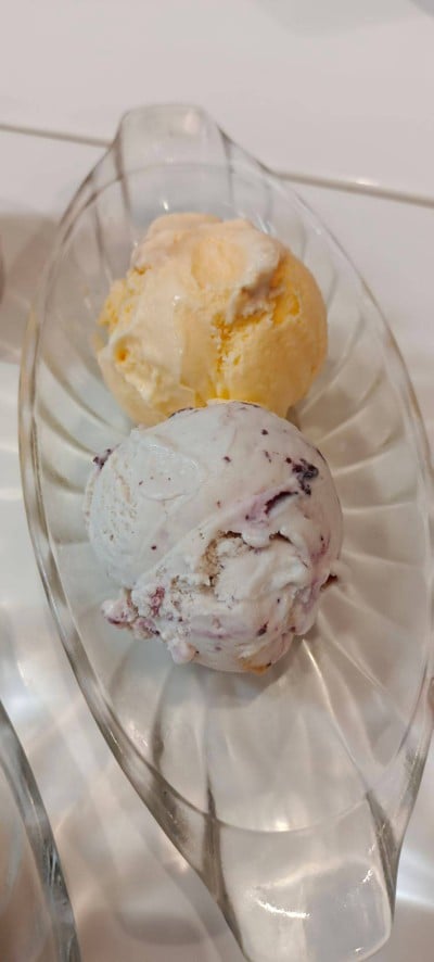 บลูเบอร์รี่ชีสเค้กกับแคนตาลูป