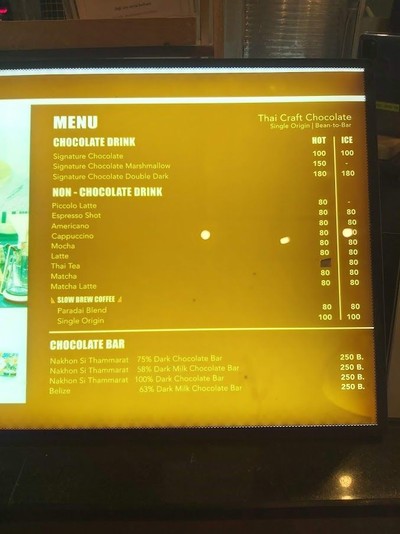 ป้ายราคาหรือสมุดเมนู