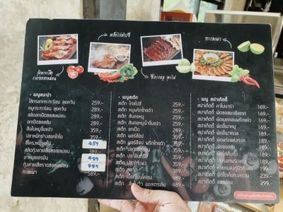 ป้ายราคาหรือสมุดเมนู