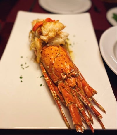 "Phuket Lobster with Garlic and Chili Spaghetti"