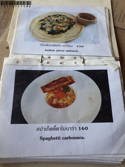 ป้ายราคาหรือสมุดเมนู