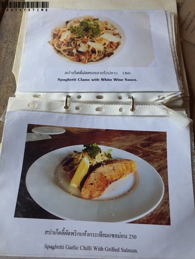 ป้ายราคาหรือสมุดเมนู