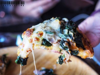 พิซซ่าผักโขม+ฮาวายเอี้ยน