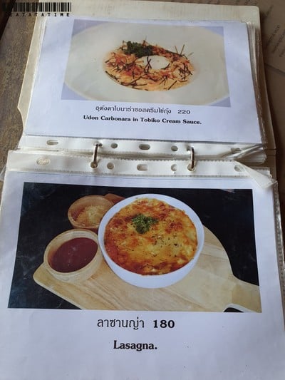 ป้ายราคาหรือสมุดเมนู