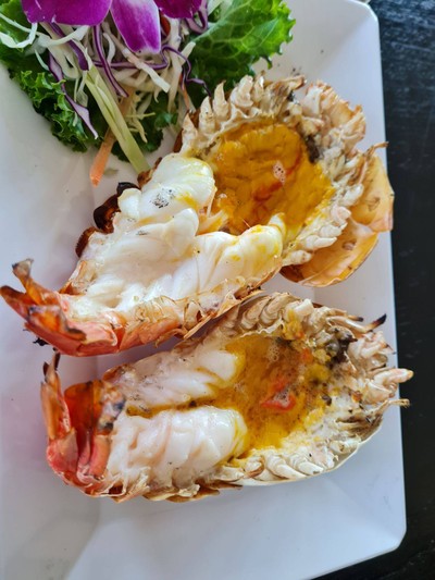 กุ้งเผา ขนาด 4ตัวโล