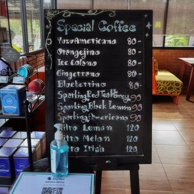 ป้ายราคาหรือสมุดเมนู