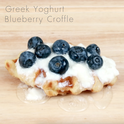 Greek Yoghurt Blueberry Croffle