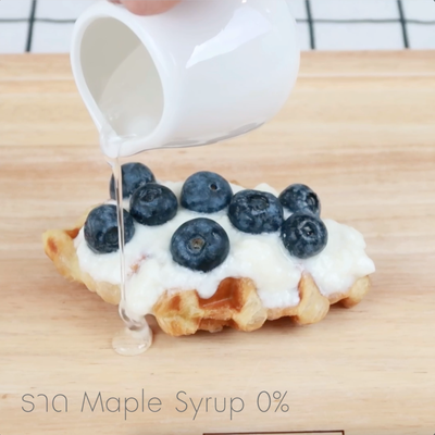 วิธีทำ Greek Yoghurt Blueberry Croffle