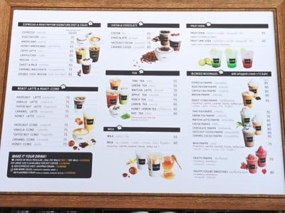 ป้ายราคาหรือสมุดเมนู