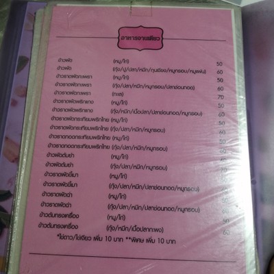ป้ายราคาหรือสมุดเมนู