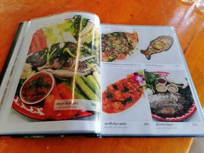 ป้ายราคาหรือสมุดเมนู
