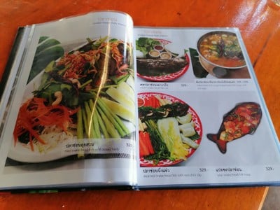 ป้ายราคาหรือสมุดเมนู