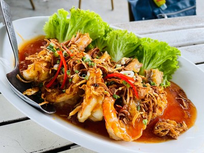 กุ้งทอดซอสมะขาม