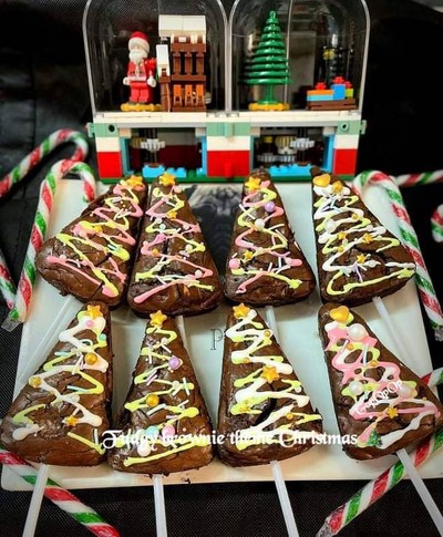 วิธีทำ Fudgy Brownie Theme Christmas 🎄 