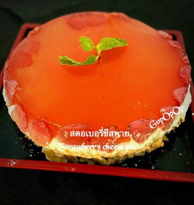 วิธีทำ Strawberry Cheese Pie 🍓 วิธีทำ Strawberry Cheese Pie 🍓