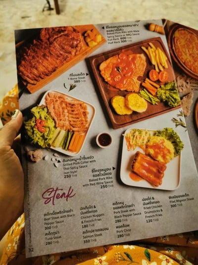 ป้ายราคาหรือสมุดเมนู