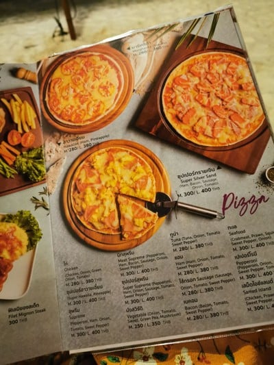 ป้ายราคาหรือสมุดเมนู