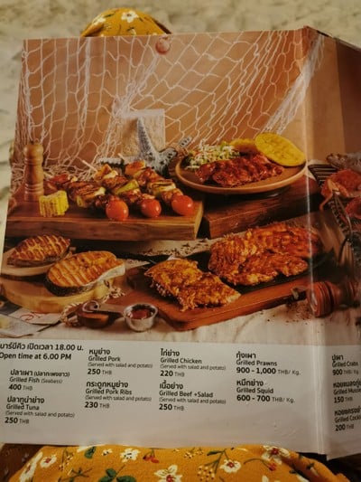 ป้ายราคาหรือสมุดเมนู
