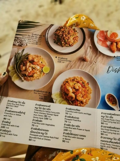 ป้ายราคาหรือสมุดเมนู