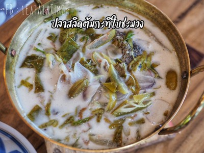 ปลาสลิดต้มกะทิใบชะมวง