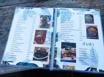 ป้ายราคาหรือสมุดเมนู