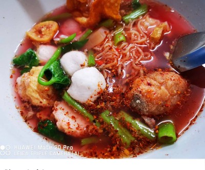 บะหมี่เย็นตาโฟต้มยำ