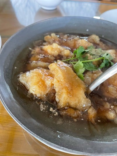 Stir-Fried fish maw in gravy
