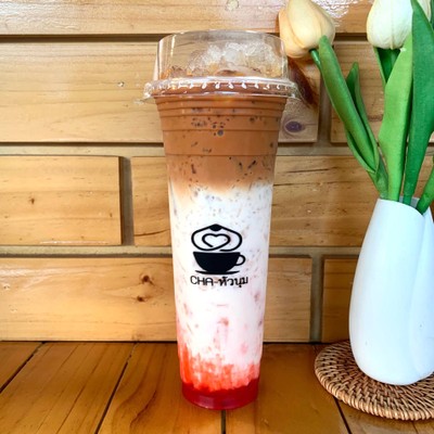 สตอเบอรี่นมสดชาเย็น