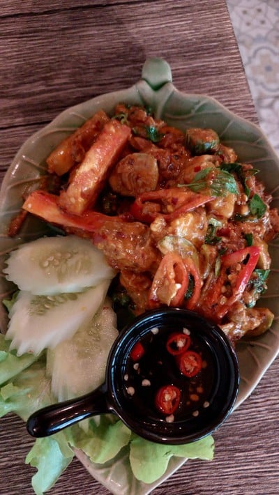 ผัดเผ็ดเป็ดย่าง