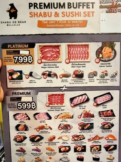 ป้ายราคาหรือสมุดเมนู