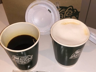 แบล็คคอฟฟี่ร้อน คาปูชิโน่ร้อน