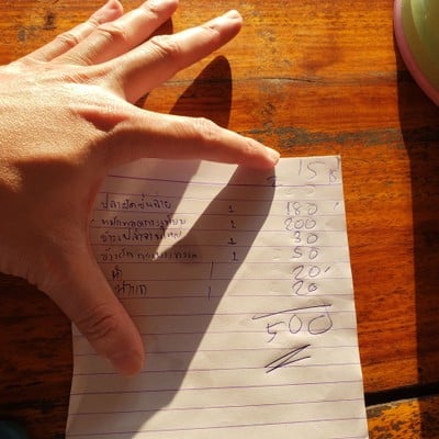 ป้ายราคาหรือสมุดเมนู