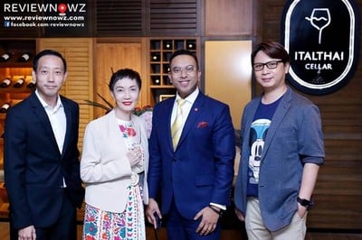 GM โรงแรม และ CEO จาก Italthai Cellar พร้อม Sommelier ให้การต้อนรับ