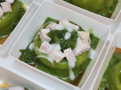 ชิฟฟอนใบเตยลอดช่องเผือก