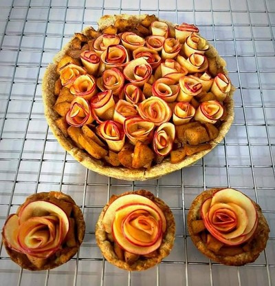 วิธีทำ Apple rose Tart 🌹 วิธีทำ Apple rose Tart 🌹