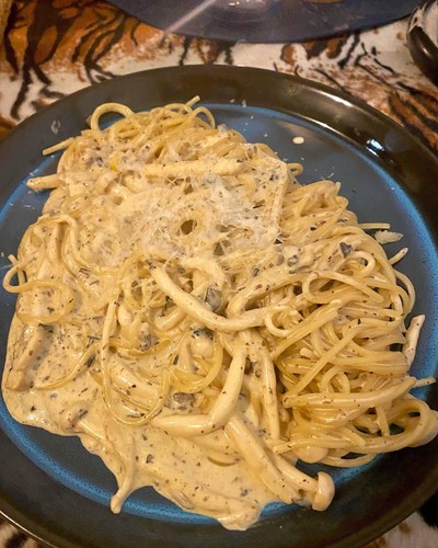 Spaghetti truffle parmesan cream