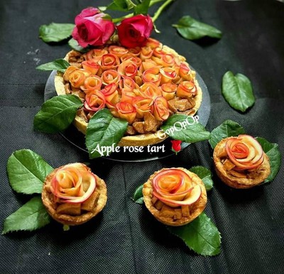 วิธีทำ Apple rose Tart 🌹 วิธีทำ Apple rose Tart 🌹