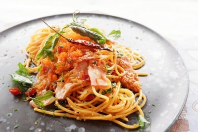 สปาเกตตี้เบค่อนไข่กุ้ง