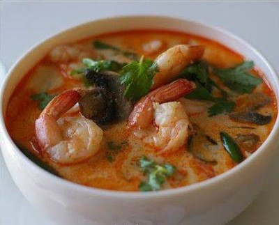 ต้มยำกุ้งน้ำข้น+ข้าวไข่เจียว