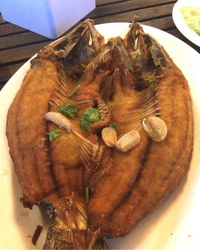 ปลากระพงทอดน้ำปลา