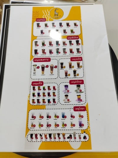 ป้ายราคาหรือสมุดเมนู